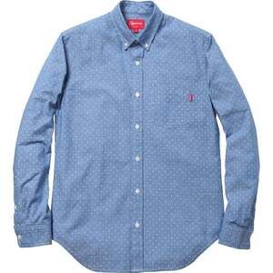 Supreme Polka Dot Long sleeve Button Up Oxford Shirt Size M